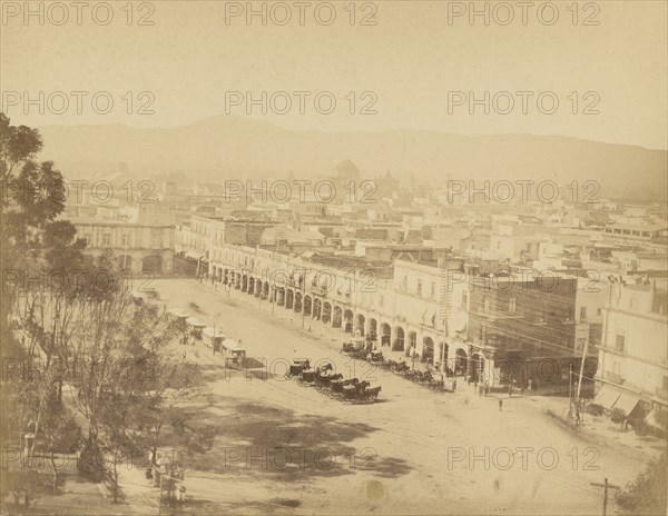 Vistas Mexicanas. Mexico, Mercaderes Portal; Abel Briquet, French, 1833 - ?, Mexico City, Mexico; 1860s - 1880s; Albumen silver