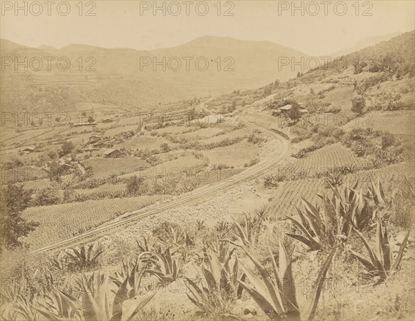 Mexico. Panoramic View of the Valley of El Laurel; Abel Briquet, French, 1833 - ?, Mexico; 1860s - 1880s; Albumen silver print