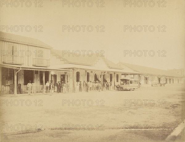 Mexico. Station of Vera-Cruz, Mexican Railroad; Abel Briquet, French, 1833 - ?, Veracruz, Mexico; 1860s - 1880s; Albumen silver