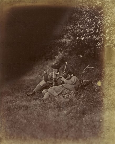 A Day's Deerstalking: Be Quiet. Here He Comes; Ronald Ruthven Leslie-Melville, Scottish,1835 - 1906, England; 1860s; Albumen