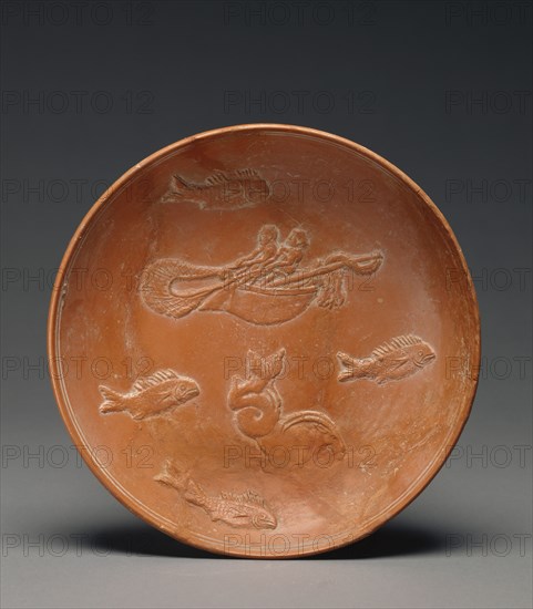 Red-Slip Bowl; North Africa, Tunisia; about 400; Terracotta; 17.8 cm, 7 in