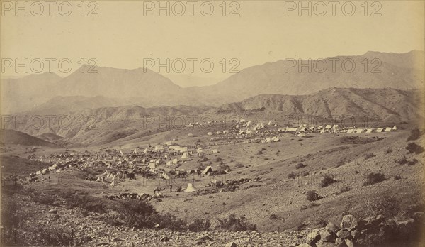 Desert camp; John Burke, British, active 1860s - 1870s, Afghanistan; 1878 - 1879; Albumen silver print