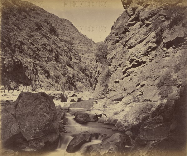 View of river; John Burke, British, active 1860s - 1870s, Afghanistan; 1878 - 1879; Albumen silver print