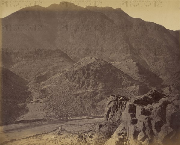 Desert mountains; John Burke, British, active 1860s - 1870s, Afghanistan; 1878 - 1879; Albumen silver print