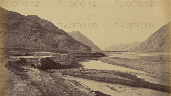 River scene; John Burke, British, active 1860s - 1870s, Afghanistan; 1878 - 1879; Albumen silver print