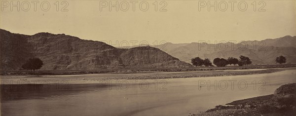 River scene; John Burke, British, active 1860s - 1870s, Afghanistan; 1878 - 1879; Albumen silver print