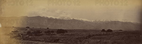 Panoramic desert landscape; John Burke, British, active 1860s - 1870s, Afghanistan; 1878 - 1879; Albumen silver print