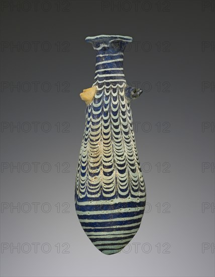 Alabastron; perhaps Syria; 2nd - 1st century B.C; Glass; 11.4 cm, 4 1,2 in