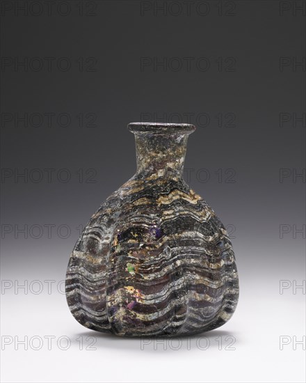 Flask; Eastern Mediterranean; 1st century A.D; Glass; 7.2 × 6.2 cm, 2 13,16 × 2 7,16 in