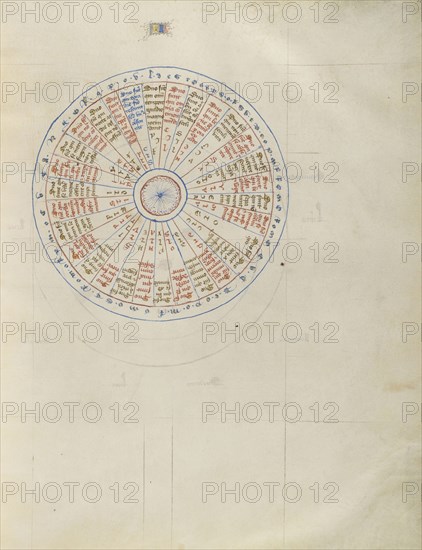 Chart; Virgil Master, French, active about 1380 - 1420, Paris, France; about 1405; Tempera colors, gold paint, gold leaf