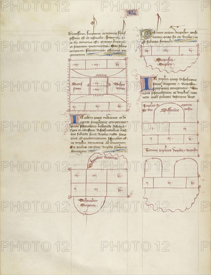 Chart; Virgil Master, French, active about 1380 - 1420, Paris, France; about 1405; Tempera colors, gold paint, gold leaf