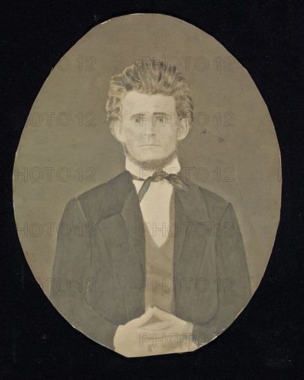 Portrait of a man; American; about 1850 - 1860; Hand-colored salted paper print; 22.6 × 17.8 cm, 8 7,8 × 7 in