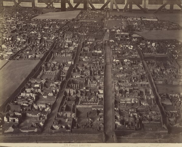 Model of the excavated ruins at Pompeii; Edizioni Esposito, Italian, active 1870s - 1890s, about 1875; Albumen silver print