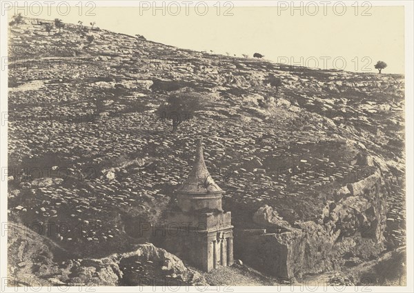 Jérusalem. Vallée de Josaphat. Faces Ouest et Nord 1; Auguste Salzmann, French, 1824 - 1872, Louis Désiré Blanquart-Evrard