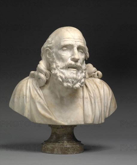 Belisarius; Jean-Baptiste Stouf, French, 1752 - 1826, about 1785 - 1791; Marble; 60 x 55 x 30 cm, 59.8748 kg