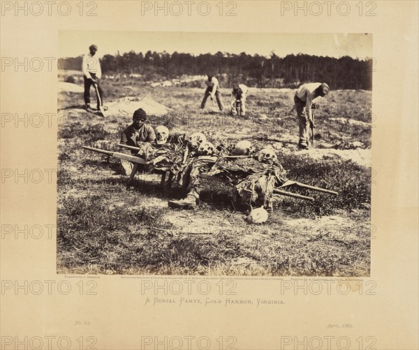 A Burial Party, Cold Harbor, Virginia; John Reekie, American, active 1860s, Alexander Gardner, American, born Scotland, 1821