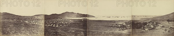 Panorama, Odin Bay; Felice Beato, 1832 - 1909, Henry Hering, 1814 - 1893, China; negative June