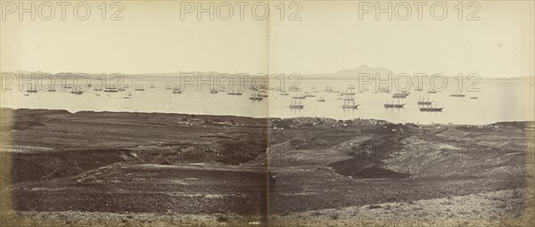 Panorama, Talien Whan Bay; Felice Beato, 1832 - 1909, Henry Hering, 1814 - 1893, China; June 21