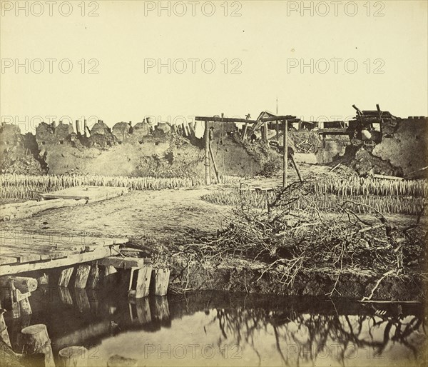 Exterior of the North Fort, showing the English Entrance; Felice Beato, 1832 - 1909, Henry Hering