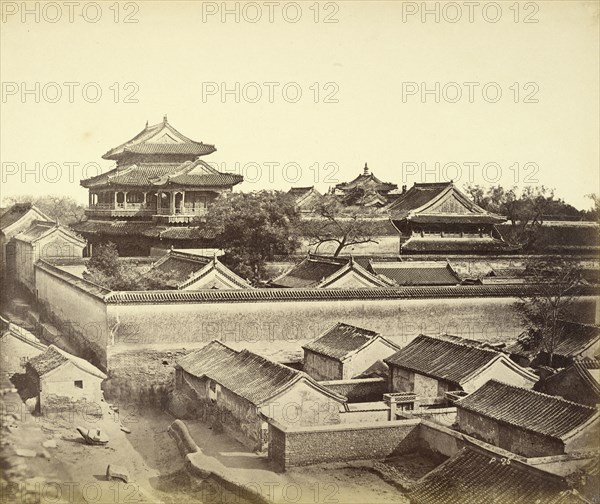 First view seen in Peking taken from Anting Gate, Beijing, China; Felice Beato, 1832 - 1909, Henry Hering, 1814