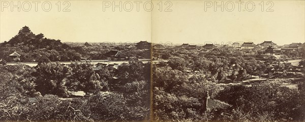 View of the Imperial Winter Palace, Peking, Beijing, China, showing the Artificial Hill; Felice Beato, 1832 - 1909, Henry