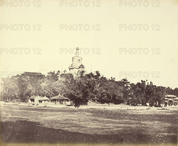 The Great Pagoda in the Imperial Winter Palace, Peking, Beijing, China; Felice Beato, 1832 - 1909, Henry Hering