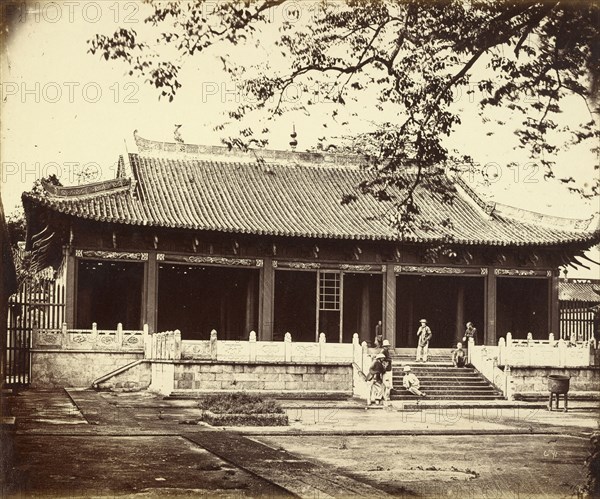 Temple of Confucius, Canton, Guangzhou, China; Felice Beato, 1832 - 1909, Henry Hering, 1814 - 1893