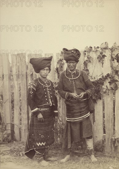 Kachin Women; Felice Beato, 1832 - 1909, Burma; 1887 - 1893; Albumen silver print