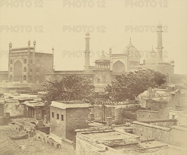 Entrance to the Large Mosque of Jumma Musjid in Delhi; Felice Beato, 1832 - 1909, Delhi, India; 1858