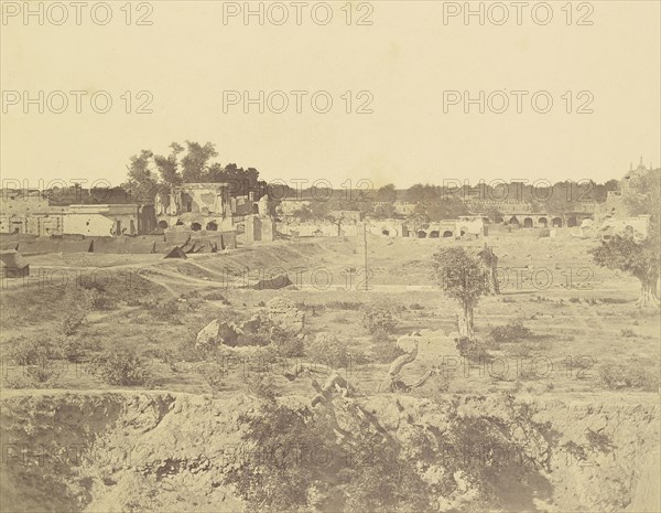 Position of the Custom House Battery; Felice Beato, 1832 - 1909, Delhi, India; 1858; Albumen silver print