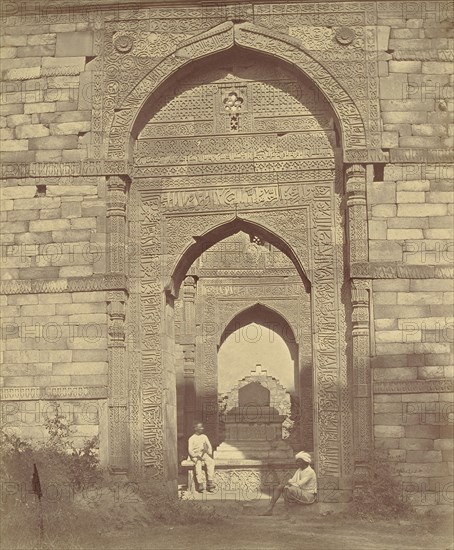 Tomb in Kutub; Felice Beato, 1832 - 1909, Delhi, India; 1858; Albumen silver print