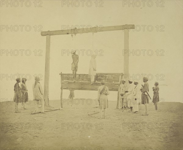 Execution of Rebels, Lucknow; Felice Beato, 1832 - 1909, Lucknow, Uttar Pradesh, India; 1858; Albumen