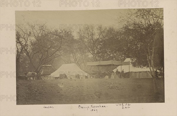 Camp Roorkee; Roorkee, India; 1869; Albumen silver print
