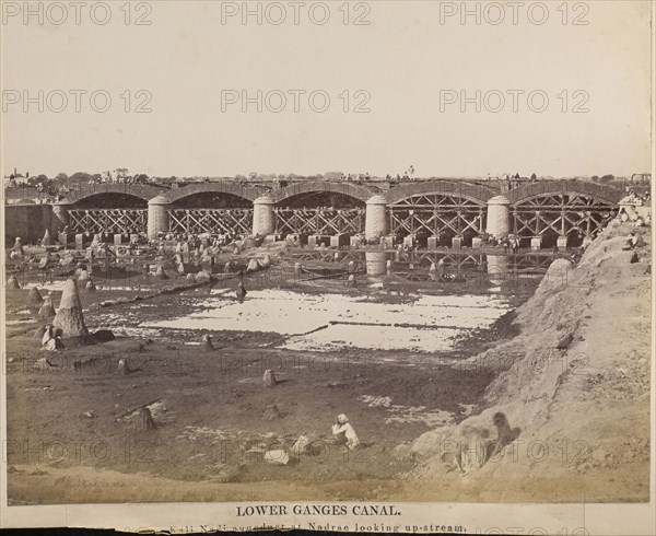 Lower Ganges Canal, Kali Nadi aqueduct; possibly G.W. Woodcroft, British, active 1860s - 1880s, Doab, India; about 1872