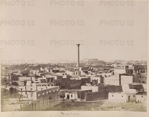 Pompey's Pillar; Alexandria, Egypt; about 1881; Albumen silver print