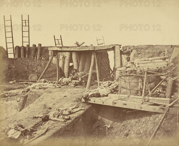 Interior of the Angle of North Fort Immediately After the Capture; Felice Beato, 1832 - 1909, China