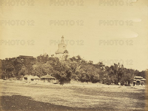 The Great Pagoda on the Imperial Winter Garden Palace, October 29, 1860; Felice Beato, 1832 - 1909, Pekin