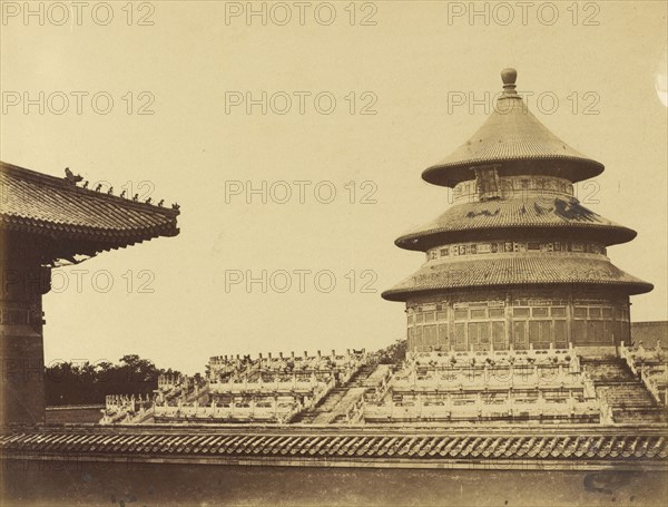 Temple of Heaven from the Place Where the Priests are Burnt in the Chinese City of Pekin. October 1860; Felice Beato