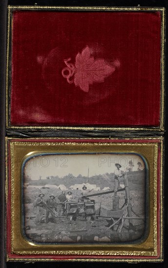 Placer Mining Scene; Unknown, Attributed to Carleton Watkins, American, 1829 - 1916, California, Placer, United States