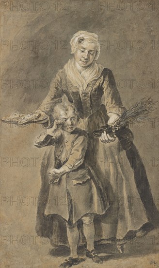 A Mother Showing Her Weeping Son His Shoe of Switches; Cornelis Troost, Dutch, 1696 - 1750, Netherlands; mid-18th century