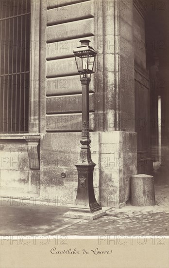Candélabre du Louvre; Charles Marville, French, 1813 - 1879, France; about 1877; Albumen silver print