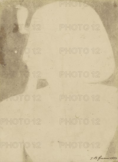 Hieroglyphic Head Facing Left; John Beasly Greene, American, born France, 1832 - 1856, negative: Egypt; 1854; Salted paper