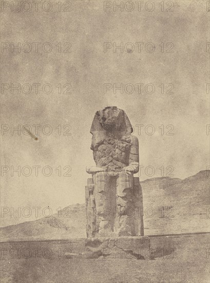 The Colossus of Memnon; John Beasly Greene, American, born France, 1832 - 1856, print: probably France; 1854; Salted paper