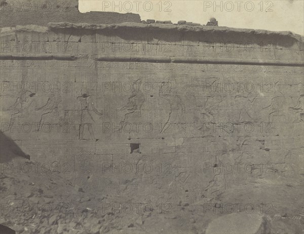 Edfou, Sculptures et Inscriptions de la Façade Orientale du Mur d'Enceinte; John Beasly Greene, American, born France, 1832