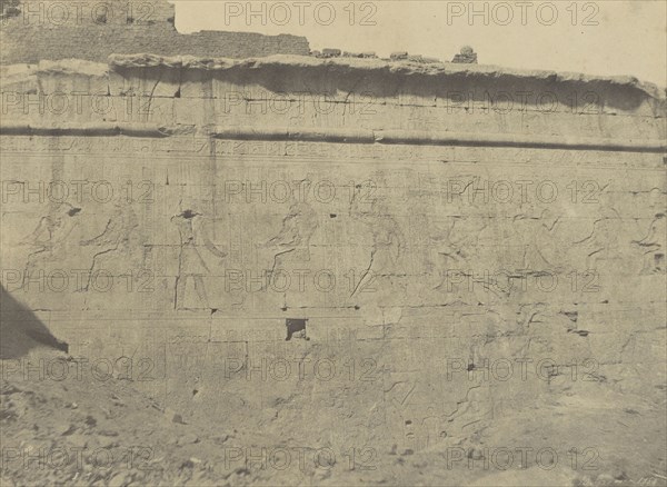 Edfou, Sculptures et Inscriptions de la Façade Orientale du Mur d'Enceinte; John Beasly Greene, American, born France, 1832