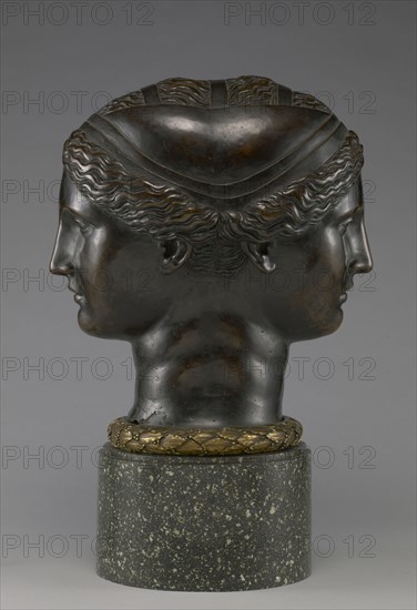 Double Head; Attributed to Francesco Primaticcio, Italian, 1504 - 1570, Fontainebleau, France; about 1543; Bronze; 38.5 × 35