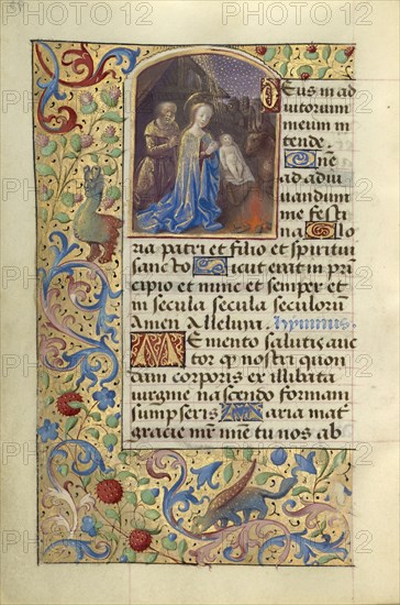 Nativity; Master of the Chronique scandaleuse, French, active about 1493 - 1510, Paris, France; about 1500; Tempera colors, ink