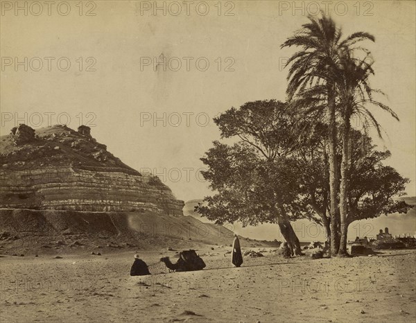 Le Caire Montagnes Lybiques; Félix Bonfils, French, 1831 - 1885, France; 1870s; Albumen silver print