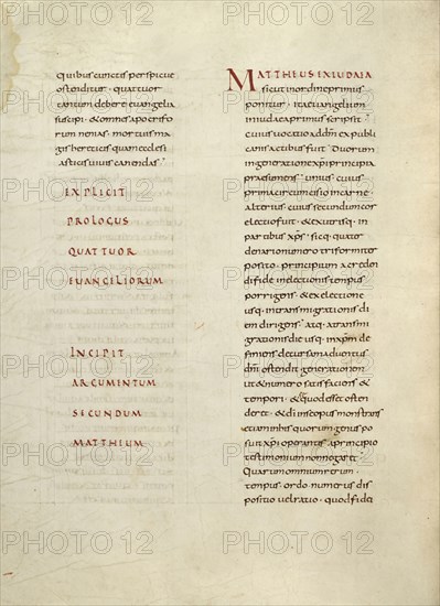 Text Page; Lorsch, Germany; about 826 - 838; Tempera colors on parchment; Leaf: Leaf: 31.6 x 24 cm, 12 7,16 x 9 7,16 in