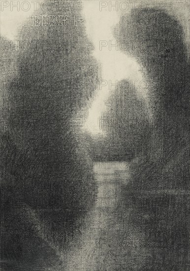A Clearing; Charles Angrand, French, 1854 - 1926, France; about 1893 - 1896; Wax-based crayon; 36.9 × 26 cm
